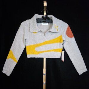 NWT HONOR THE GIFT Sunrise Collared Sweater XS
